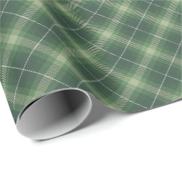 Traditional plaid in shades of  green geschenkpapier