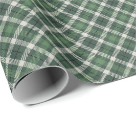 Traditional plaid in shades of  green geschenkpapier