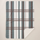 Traditional Plaid Smoke Grey, Deep Burgandy, White Sherpadecke (Vorderseite)