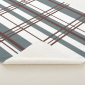 Traditional Plaid Smoke Grey, Deep Burgandy, White Sherpadecke (3/4)