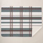 Traditional Plaid Smoke Grey, Deep Burgandy, White Sherpadecke (Vorderseite (Horizontal))