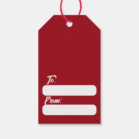 TRADITIONAL RED CHRISTMAS STRUMPF GESCHENKANHÄNGER (Rückseite)