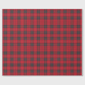Traditional Red & Navy Scottish Tartan Geschenkpapier (Flach)