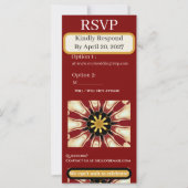 Traditional RSVP Suite | Crimson & Cream Starburst (Vorderseite)