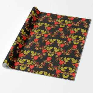 Traditional Russian seamless pattern with berries Geschenkpapier