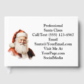 Traditional Santa Claus Business Card Gästebuch (Vorderseite)