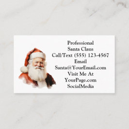 Traditional Santa Claus Business Card Visitenkarte