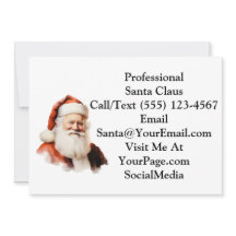 Traditional Santa Claus Business Thank You Card