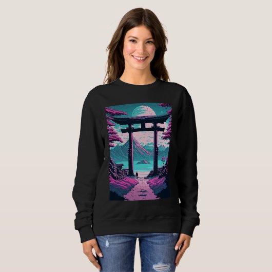 Traditional Shrine Japan Sweatshirt (Vorne ganz)