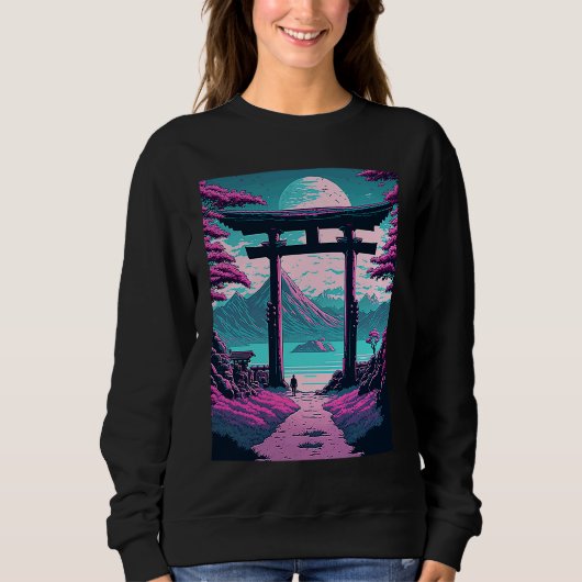 Traditional Shrine Japan Sweatshirt (Vorderseite)