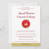 Traditional Snowflakes Christmas Ornament Exchange Einladung (Vorderseite)