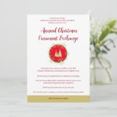 Traditional Snowflakes Christmas Ornament Exchange Einladung (Stehend Vorderseite)