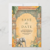 Traditional South Indian Photo Wedding Save The Date (Vorderseite)