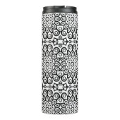 Traditional sunflower batik pattern ornamentscroll thermosbecher (Rückseite)