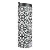 Traditional sunflower batik pattern ornamentscroll thermosbecher (Nach rechts gedreht)