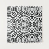 Traditional sunflower batik pattern ornamentscroll wandteppich (Vorderseite (Horizontal))