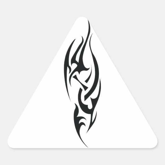 Traditional Tattoo Art Inspired Design Dreieckiger Aufkleber (Vorderseite)
