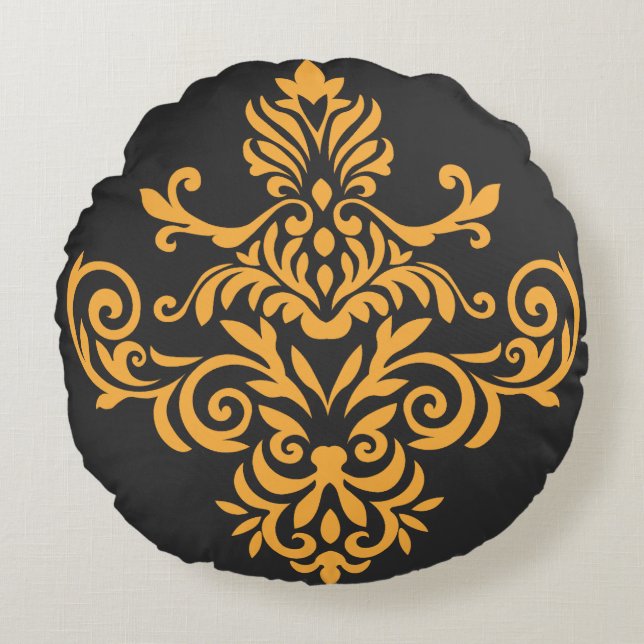 Traditional Tattoo Art Inspired Design Rundes Kissen (Vorderseite)