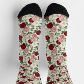 Traditional Tattoo True Love Heart Dagger and Rose Socken (Oben)