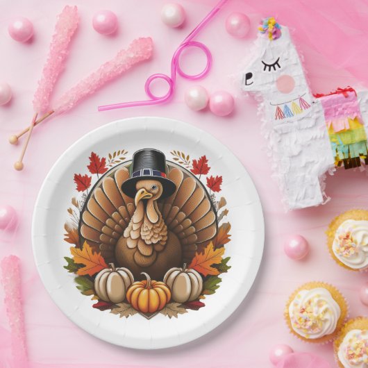 Traditional Thanksgiving Design Pappteller (Party)