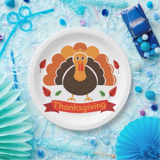 Traditional Thanksgiving Design Pappteller (Party)