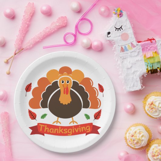 Traditional Thanksgiving Design Pappteller (Party)