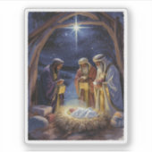 Traditional Three Wise Men Nativity Aufkleber (Vorderseite)
