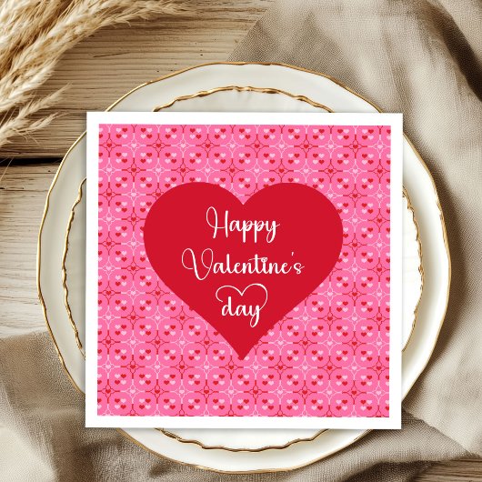 Traditional Valentine Hearts Romantic Napkins Serviette