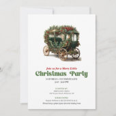 Traditional Victorian Christmas car party invite Einladung (Vorderseite)