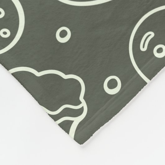 Traditional Vintage Christmas Gingerbread Man Fleecedecke (Ecke)