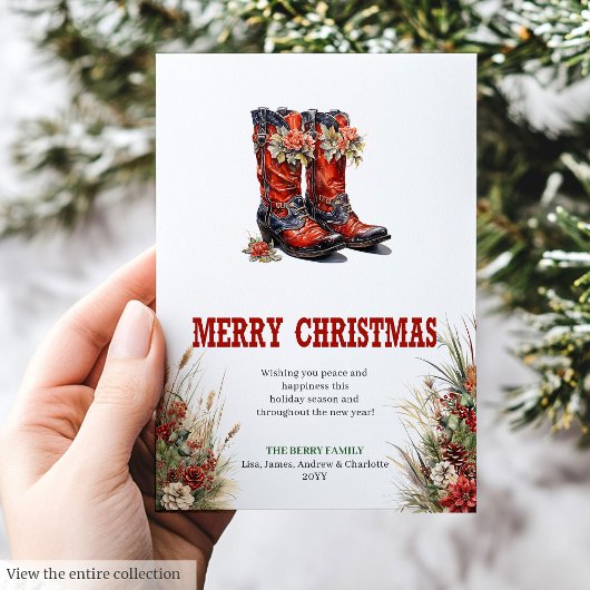 Traditional Western Christmas greeting card Feiertagskarte