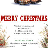 Traditional Western Christmas greeting card Feiertagskarte