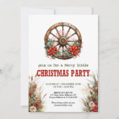 Traditional Western Christmas party invitation Einladung (Vorderseite)