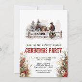 Traditional Western Christmas party invite digital Einladung (Vorderseite)