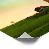 Traditional windmill under the Northern Lights Poster (Ecke)