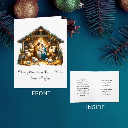 Traditionale Weihnachtsgeschichte an den Pastor vo Karte