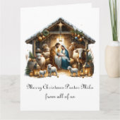 Traditionale Weihnachtskrippen-Szene für den Pasto Karte (Vorderseite)