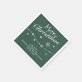 Traditionell - Aquamarin grün - Weihnachten Napkin Serviette (Ecke)