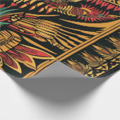 Traditionell Aquamarine "Aztec Dream" Umschlagpapi Geschenkpapier (Ecke)