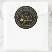 Traditionell aus Holz befeuertes Ahornblatt Cla Runder Aufkleber (Tasche)