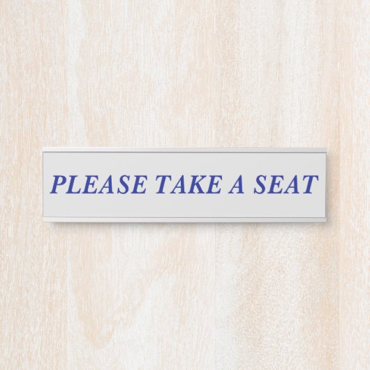 Traditionell "BITTE SITZEN" Türschild (Vorderseite )