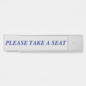 Traditionell "BITTE SITZEN" Türschild (Vorderseite )