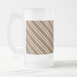 traditionell bunt gestreifte Weihnachten Mattglas Bierglas