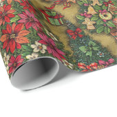 Traditionell dekorierte Weihnachtsbaummuster Geschenkpapier (Rolleneckpunkt)