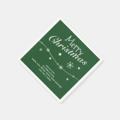 Traditionell - Dunkelgrüne Weihnachtsmänner Napkin Serviette (Ecke)