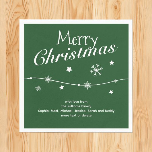 Traditionell - Dunkelgrüne Weihnachtsmänner Napkin Serviette