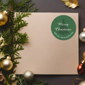 Traditionell - Dunkelgrüner Weihnachtsaufkleber Runder Aufkleber