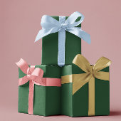 Traditionell - dunkles Grün - Papierblätter Geschenkpapier Set