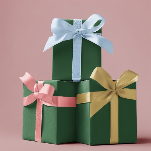 Traditionell - dunkles Grün - Papierblätter Geschenkpapier Set