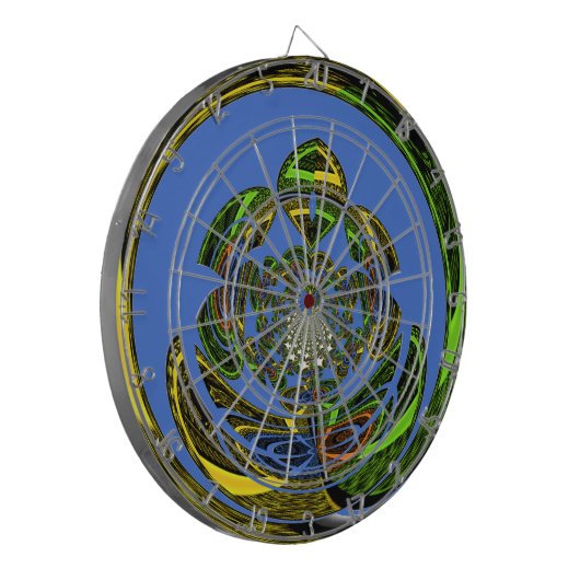 Traditionell einfach blau dartscheibe (Vorderseite Links)